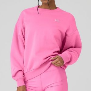 Alo Yoga Accolade Paradise Pink crewneck sweatshirt